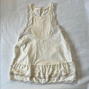 Hollister Ivory Lace Accent Tank Top